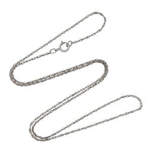 Estate Sterling Silver 925 1.1mm Rope Link Chain Necklace 18"